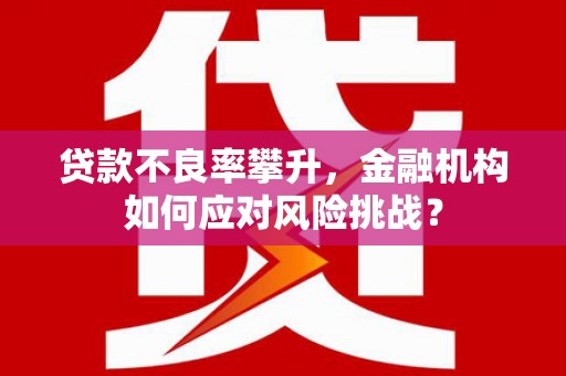 札达贷款不良率攀升，金融机构如何应对风险挑战？