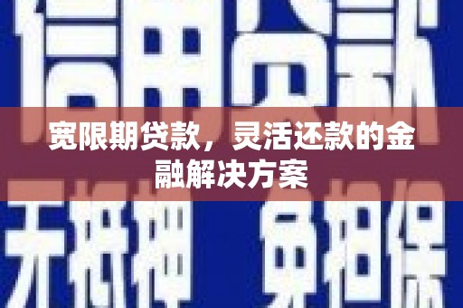 札达宽限期贷款，灵活还款的金融解决方案