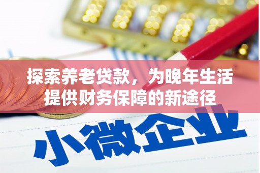 札达探索养老贷款，为晚年生活提供财务保障的新途径