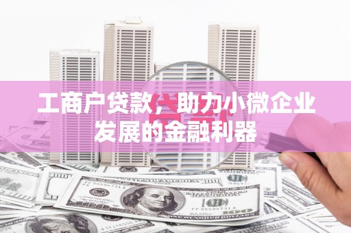 札达工商户贷款，助力小微企业发展的金融利器