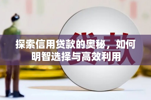 札达探索信用贷款的奥秘，如何明智选择与高效利用