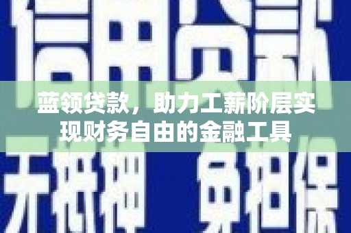 札达蓝领贷款，助力工薪阶层实现财务自由的金融工具